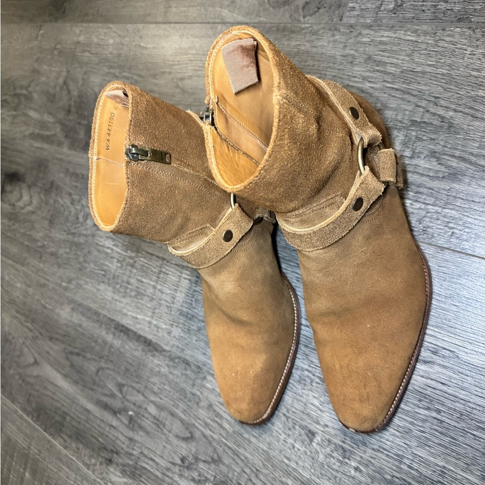 Saint Laurent Wyatt Suede Boots With Original Box - Picture 4 of 8
